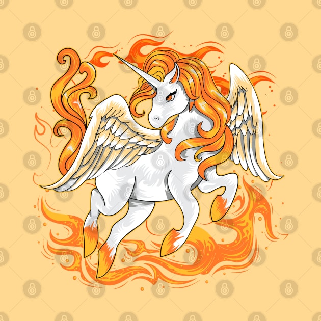 Fiery Unicorn Pegasus Pony by machmigo