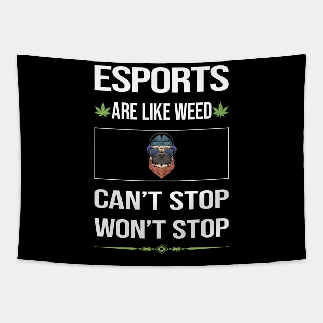 Funny Cant Stop Esports Tapestry by symptomovertake