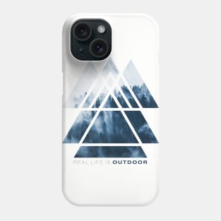 Blue Forest | Real Life Is Outdoor | Adventure & Wilderness Phone Case