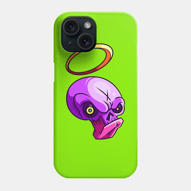 Good Bad Skull Phone Case by ArtisticDyslexia