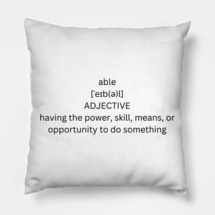 ably definition Pillow