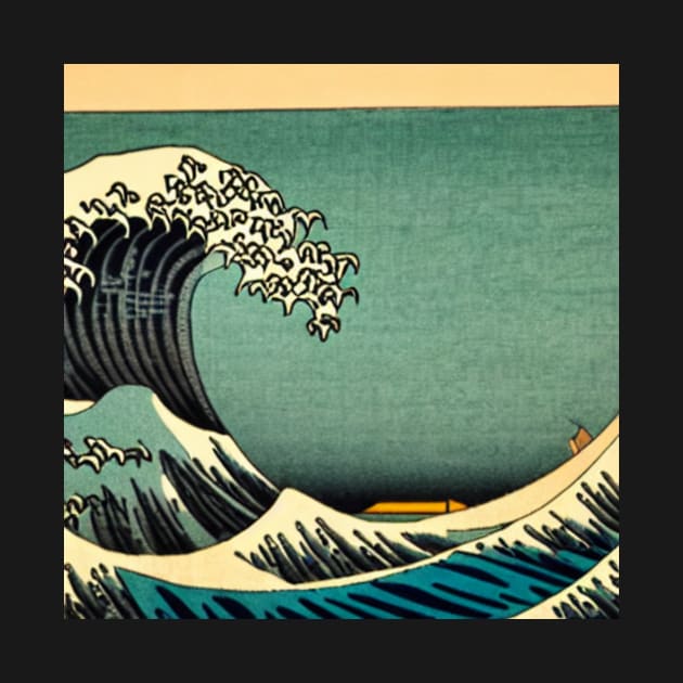 A Magnificent Ukiyo-e Wave Painting by aestheticand