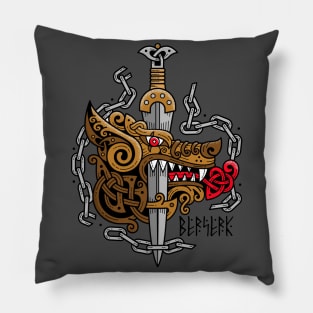 Viking Metal - Celtic Dragon and Sword Pillow