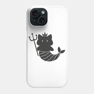 Aquarius Cat Zodiac Sign (Black and White) Phone Case