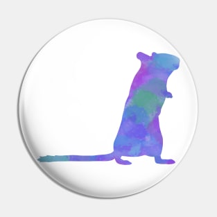 Cute Blue/green watercolour gerbil Pin