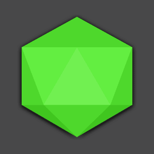 Flat Design D20 (green) T-Shirt