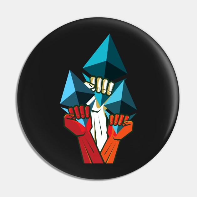 ETHEREUM Revolution Pin by CryptoTextile