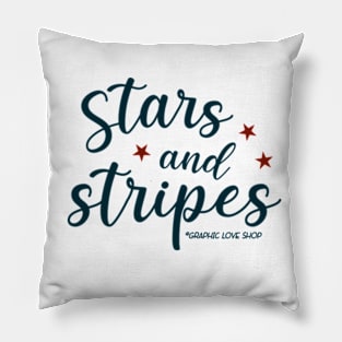 Stars and Stripes USA © GraphicLoveShop Pillow