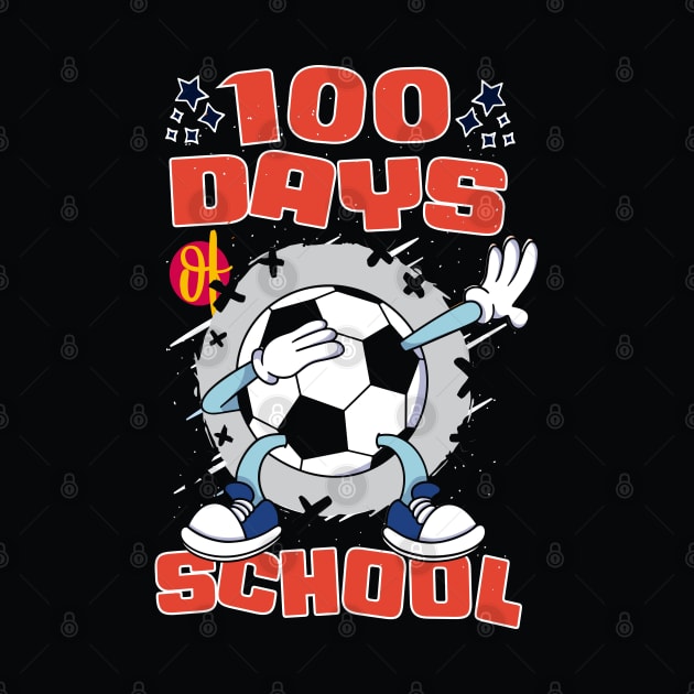 100 days of school featuring a dabbing Football #7 by XYDstore