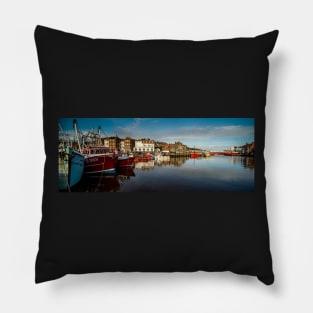 Whitby Harbour Panoramic Pillow