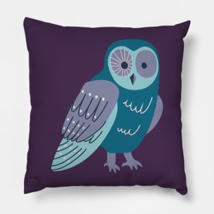 Stylized Owl - graphic owl design by Cecca Designs Pillow