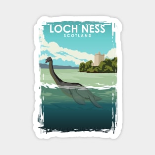 Loch Ness Scotland Travel Poster Magnet