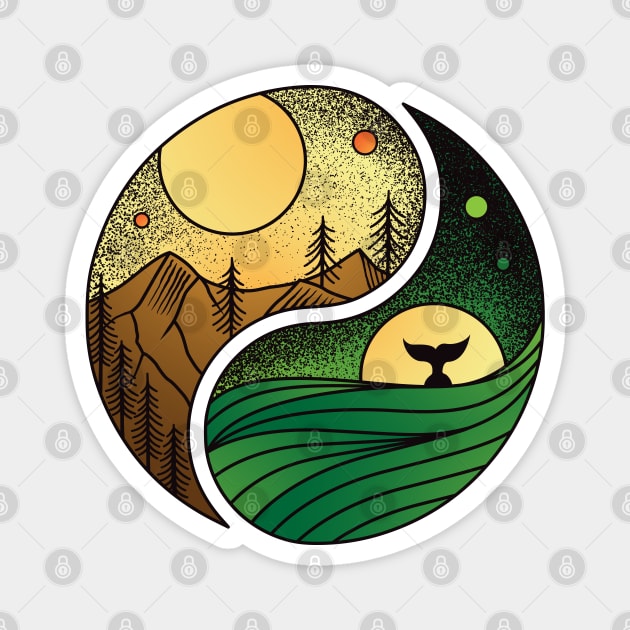 Yin Yang nature Magnet by Mako Design 