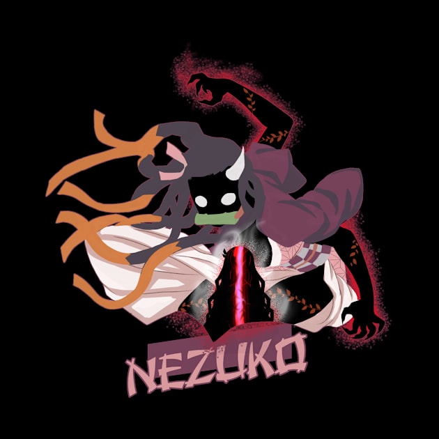 Nezuko Silhouette by Migite Art