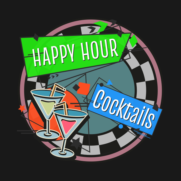 Happy Hour Cocktails Y2K retro by HSH-Designing