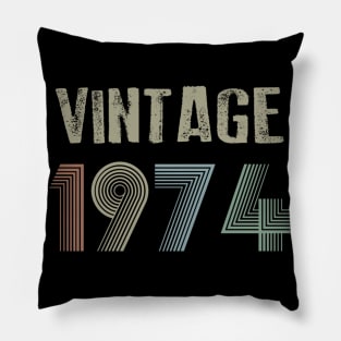 Vintage 1974 45th Birthday Gift idea Men Women Pillow