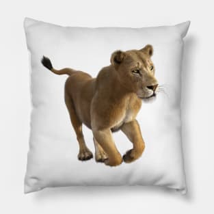 African Lioness running Pillow