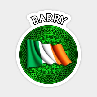 Irish Flag Clover Celtic Knot - Barry Magnet