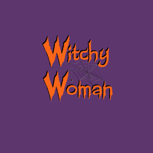 Witchy Woman with Spiderweb T-Shirt