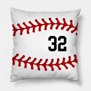 Baseball Laces Team Jersey Number 32 Mask #32 Pillow