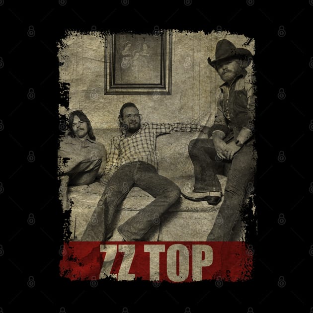 TEXTURE ART-ZZ Top - RETRO STYLE by ZiziVintage