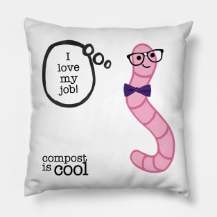 compost worm (nerd) Pillow