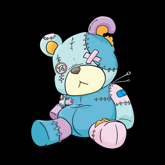 Teddy Bear Anime Pastel Goth Kawaii - Pastel Goth - Phone Case