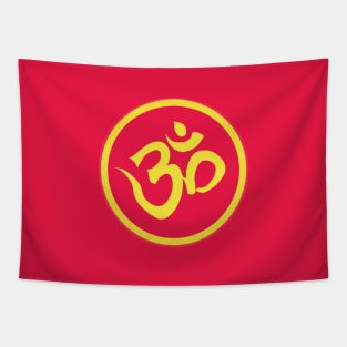 Spiritual Om Symbol Sacred Mantra Tapestry