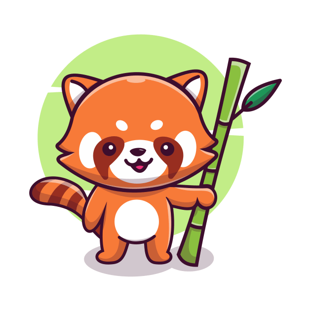 cute red panda by haallArt