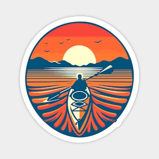 Kayaking Sunset Magnet