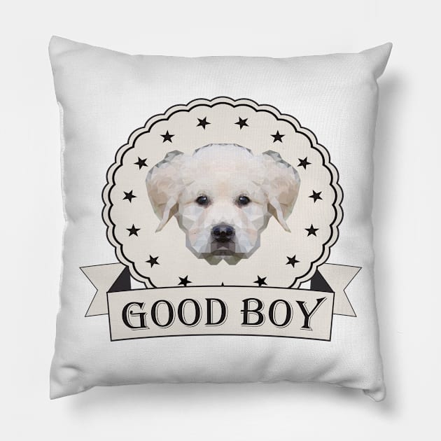 Dog good boy cute Pillow by Jackys Design Room