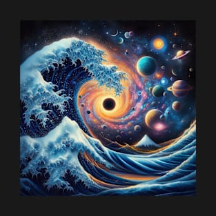 The Great Wave Off Space- Cosmic Harmony T-Shirt