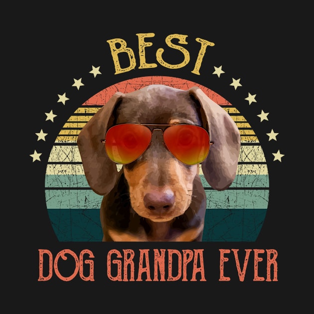 Mens Best Dog Grandpa Ever Dachshund Fathers Day Gift by gussiemc