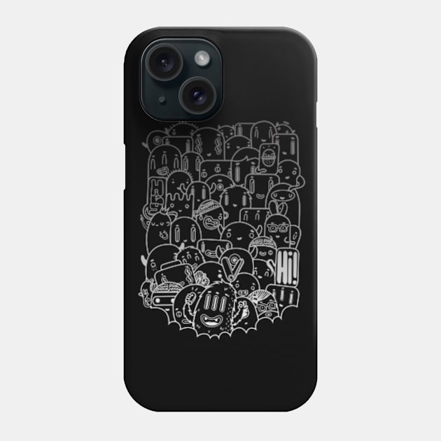 Monsters selfie Phone Case by Baxtr