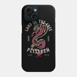 Cobra Traditional Tattoo Snake - Land of the Free Phone Case