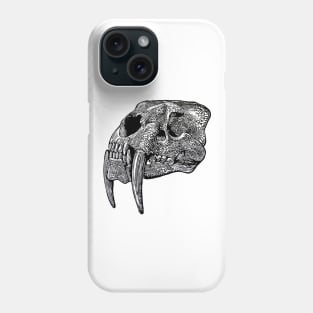 Smilodon skull Phone Case