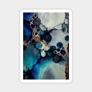 Blue Temptation  - Abstract Alcohol Ink Resin Art Magnet