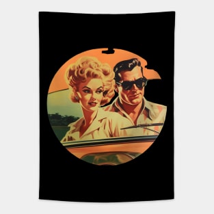 1960 Retro Rock’n’Roll Collection Great Gifts For 60’s Lifestyle and Music Lovers Tapestry