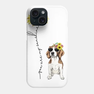 You Are My Sunshine Beagle Sunflower Phone Case