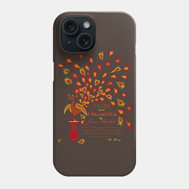 Paisley Peacock Pride and Prejudice: Fall Phone Case by DoodleHeadDee