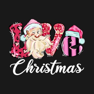 I Love Christmas Santa Gifts Retro Vintage T-Shirt