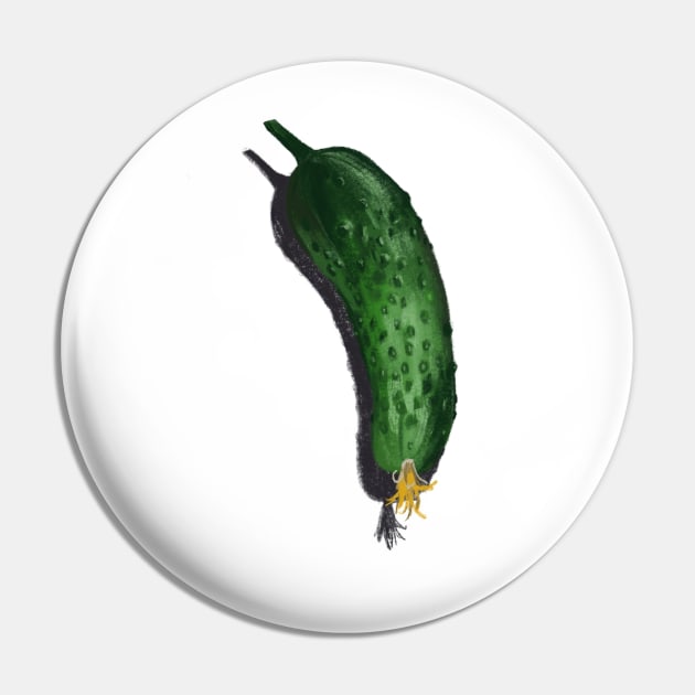 Cucumber Pin by Katya Kamenskaya