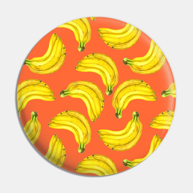 Bananas watercolor Pin by katerinamk