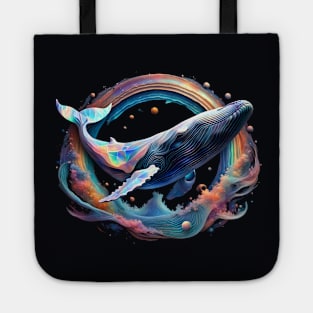 A whale swims in space Tote