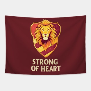 Strong of Heart - Lion - Shield - Fantasy Tapestry