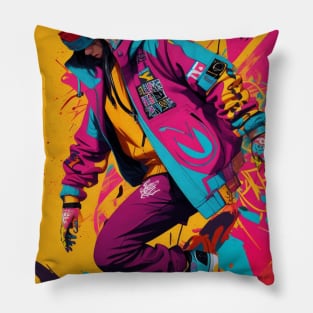 Urban Artistry - Unleash the Vibrance of Graffiti Pillow