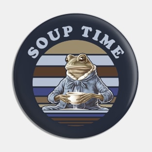 Soup Time Funny Toad Lover Animal Pin