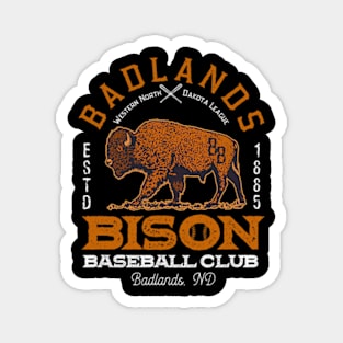 Baseball Lover American Bison Team Magnet