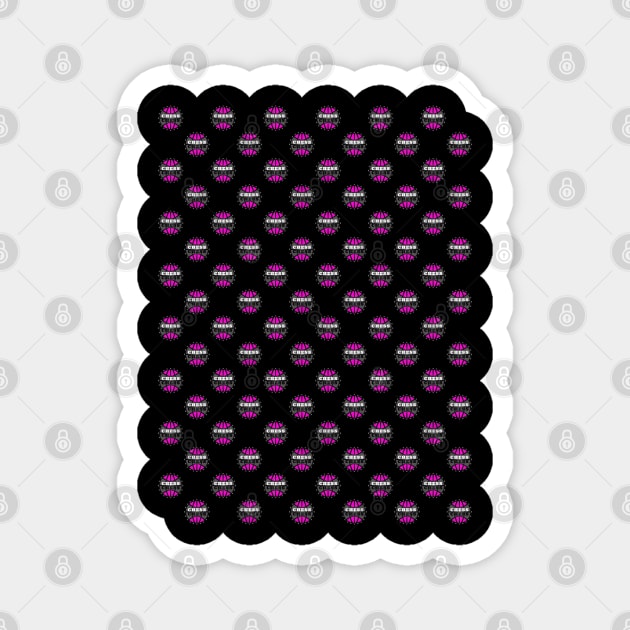 Chess Logo in Black, White and Pink Pattern Magnet by The Black Panther