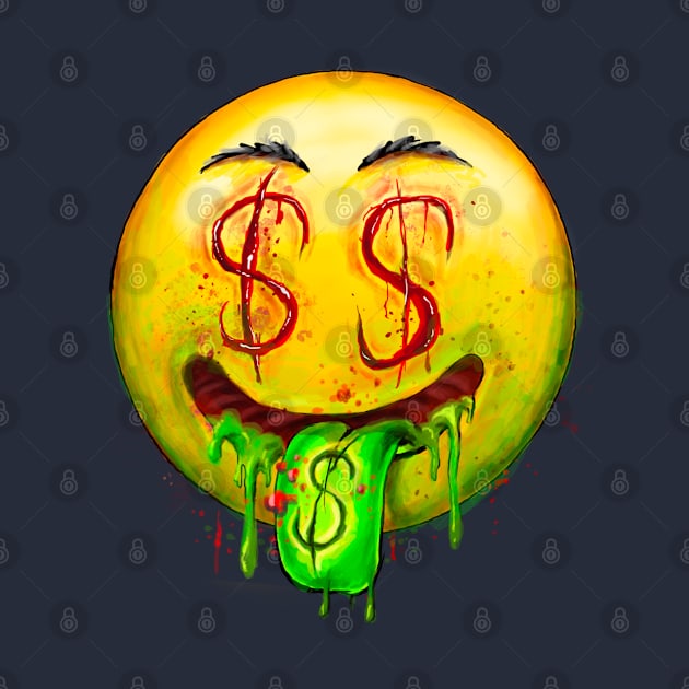 Money face emoticon by AMOS_STUDIO